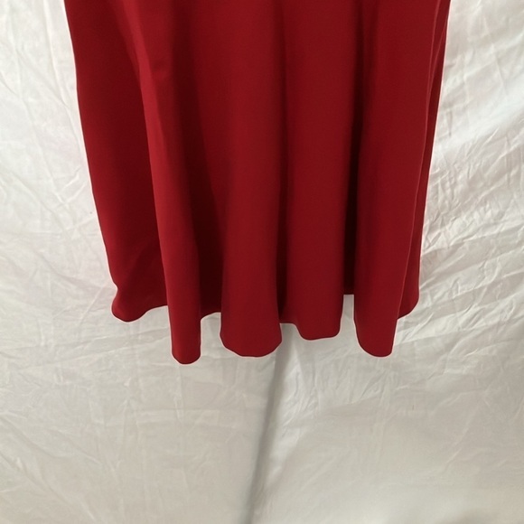 Kate Spade: Red Boat Neck Ponte Dress- pockets- fit & flare- M - Picture 5 of 16